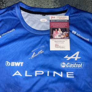 Esteban Ocon Signed Alpine T Shirt Formula 1 Superstar JSA Auth #2