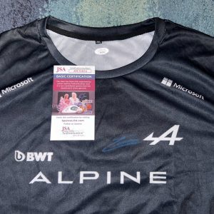 Esteban Ocon Signed Alpine T Shirt Formula 1 Superstar JSA Auth #3
