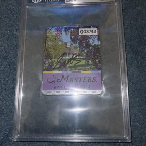 Scottie Scheffler Signed Official 2022 Masters Badge Champ Auto Grade 10 Beckett