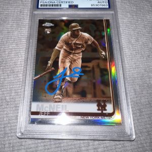 Jeff McNeil Signed 2019 Topps Chrome RC Trading Card New York Mets PSA/DNA