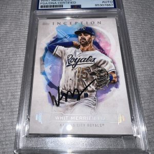 Whit Merrifield Signed 2019 Topps Inception Trading Card Royals Jays PSA/DNA
