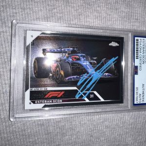 Esteban Ocon Signed 2023 Topps Chrome Card #109 Alpine Superstar F1 PSA/DNA