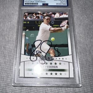 Roger Federer Signed 2018 Leaf Stars Trading Card Superstar Legend PSA/DNA