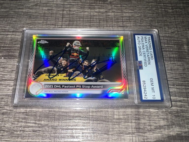 Max Verstappen Signed 2022 Topps Chrome F1 Card #194 Refractor Auto 10 PSA/DNA