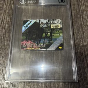 Phil Mickelson Signed Official 2006 Masters Badge 3x Champion PGA Beckett