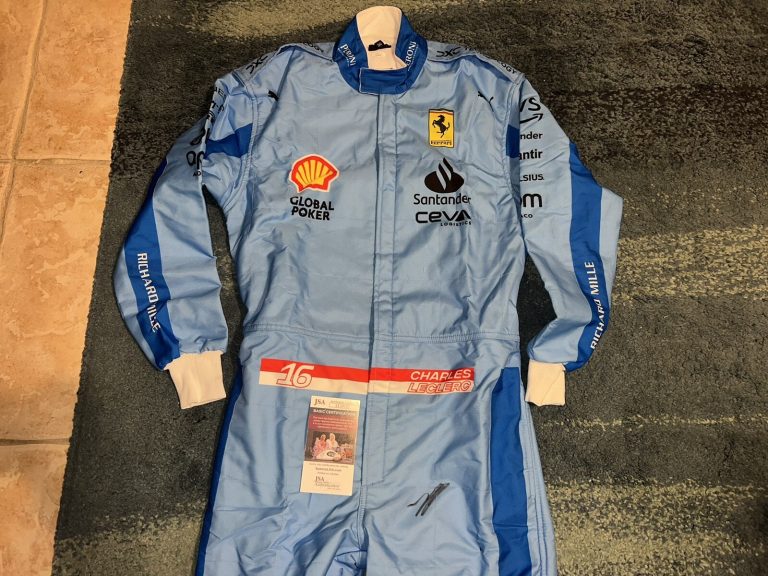 Charles Leclerc Signed Full Size Ferrari 2024 Miami GP Race Suit Champ JSA Auth