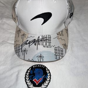 Bianca Bustamante Signed McLaren Racing 2024 Miami GP Hat Star Beckett #2