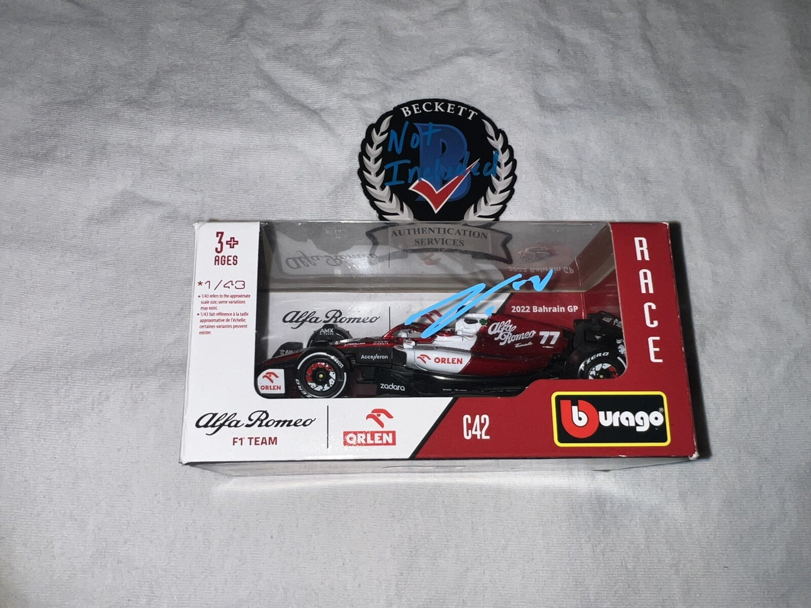 Valterri Bottas Signed Official Alpha Romeo 1:43 Car F1 Star Driver ...