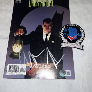 Christian Bale Signed Official DC The Dark Knight Comic Book Batman Beckett #3