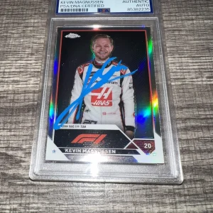 Kevin Magnussen Signed 2023 Topps Chrome F1 Card Haas Racing PSA/DNA