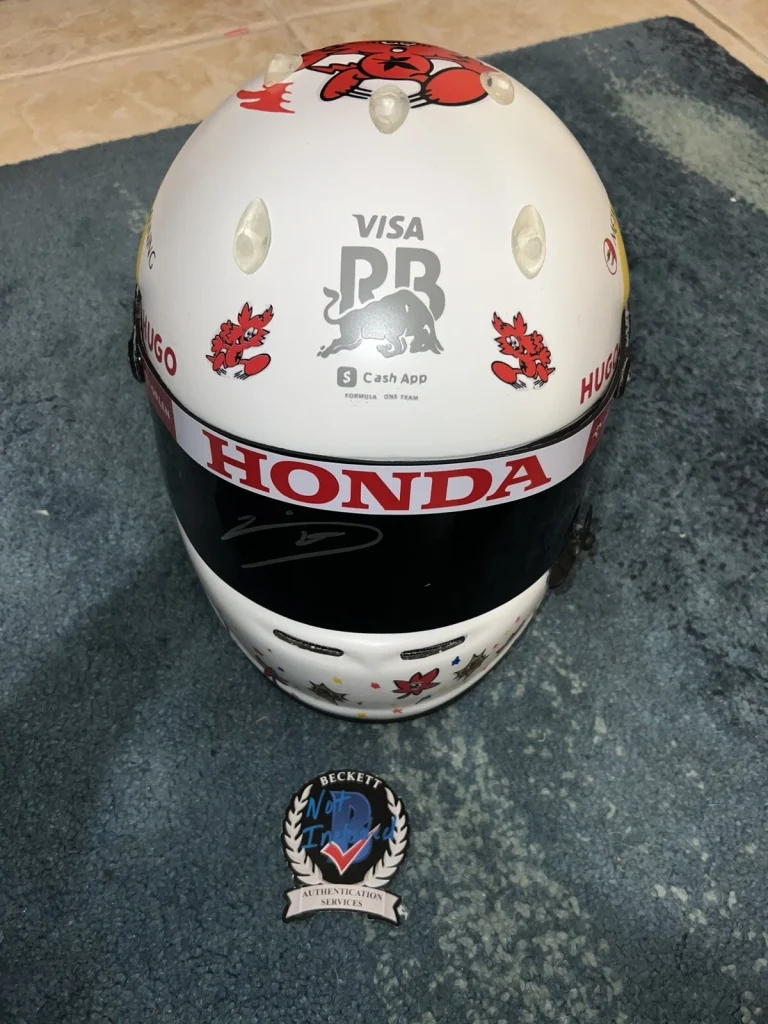 Yuki Tsunoda Signed 1:1 Full Size Helmet 2024 Japan GP RB Visa Cash App Beckett