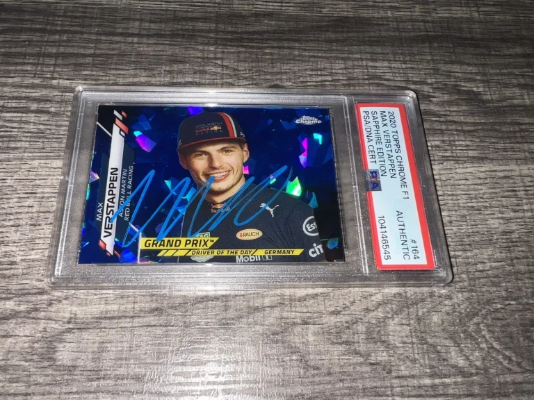Max Verstappen Signed 2020 Topps Chrome Sapphire F1 Card #164 Rookie PSA/DNA
