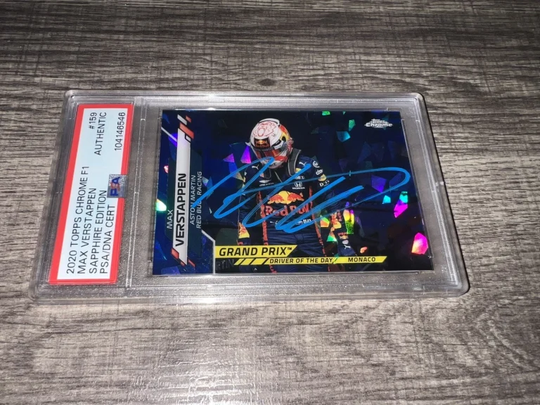 Max Verstappen Signed 2020 Topps Chrome Sapphire F1 Card #159 Rookie PSA/DNA