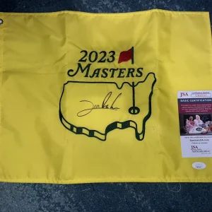 Jon Rahm Signed Official 2023 Masters Flag Masters Champion JSA Auth