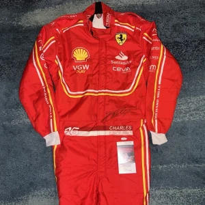 Charles Leclerc Signed Full Size Ferrari 2024 Season Race Suit Champ JSA Auth