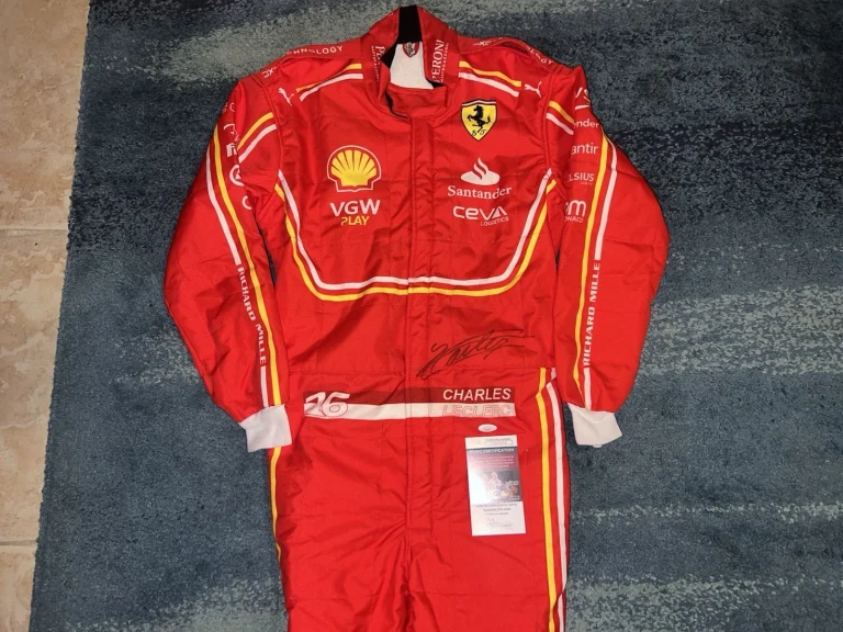 Charles Leclerc Signed Full Size Ferrari 2024 Season Race Suit Champ JSA Auth