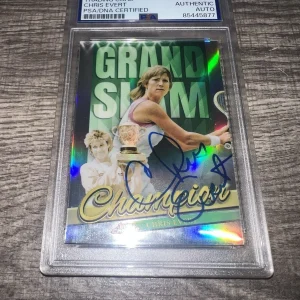 Chris Evert Signed 2024 Topps Chrome Grand Slam Card #GSC-CE Legend PSA/DNA #2