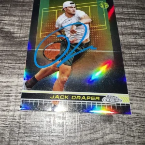 Jack Draper Signed 2024 Topps Chrome Refractor Trading Card 1st Tennis Superstar