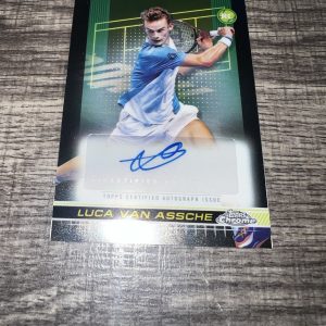 Luca Van Assche Signed 2024 Topps Certified Auto Chrome Trading Card Tennis