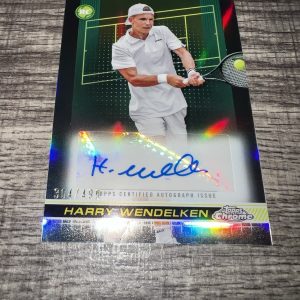 Harry Wendelken Signed 2024 Topps Certified Auto Chrome Trading Card 1st Tennis