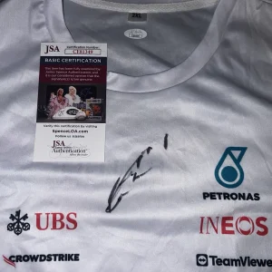 George Russell Signed Mercedes Racing Shirt Formula 1 Superstar JSA Auth #2