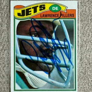 Lawrence Pillers SIGNED Autographed Auto NY Jets 1977 Rookie RC Topps Card RARE