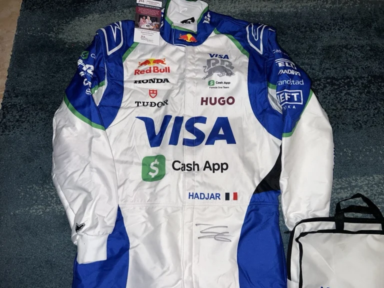 Isack Hadjar Signed Full Size Racing Bulls 2025 Season Race Suit Rookie JSA Auth