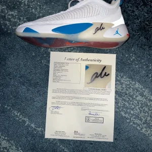 Luka Doncic Signed Shoe Air Jordan Luka 1 Size 13 Los Angeles Lakers JSA Auth #2