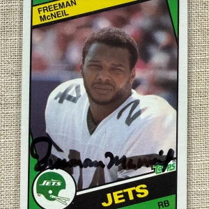 1984 Topps Freeman McNeil SIGNED Autographed Auto NY Jets card