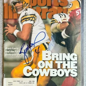 Brett Favre SIGNED Sports Illustrated SI Green Bay Packers 1996 w Beckett