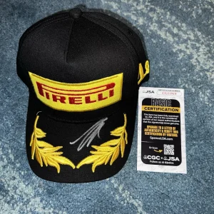Liam Lawson Signed Pirelli Podium Hat F1 Star Racing Bulls Rookie JSA Auth #2