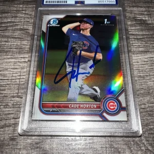 Cade Horton Signed 2022 1st Bowman Chrome Trading Card Chicago Cubs PSA/DNA #3
