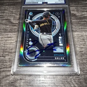Ethan Salas Signed 2024 Bowman Chrome Trading Card San Diego Padres PSA/DNA