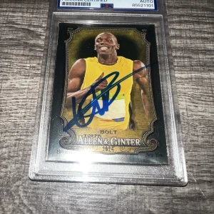 Usain Bolt Signed 2024 A&G Chrome Trading Card #208 Gold Medal Legend PSA/DNA #2