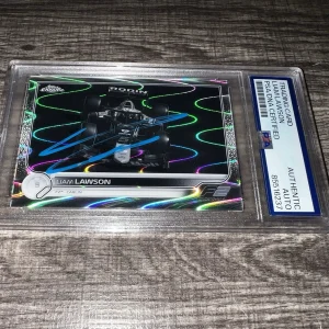 Liam Lawson Signed 2021 Topps Chrome F2 Card 133 Ray Wave Visa Cash App PSA/DNA