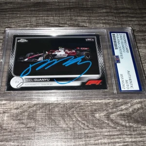 Zhou Guanyu Signed 2022 Topps Chrome F1 Trading Card #126 Alpha Romeo PSA/DNA #3