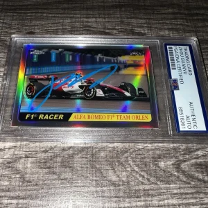 Zhou Guanyu Signed 2022 Topps Chrome F1 Trading Card #T68-GZ Alpha Romeo PSA/DNA