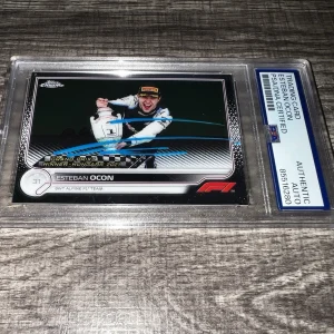 Esteban Ocon Signed 2022 Topps Chrome F1 Trading Card #161 Alpine Winner PSA/DNA