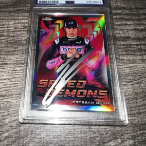 Esteban Ocon Signed 2022 Topps Chrome F1 Trading Card Speed Demons PSA/DNA