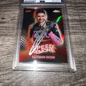 Esteban Ocon Signed 2024 Topps Chrome F1 Trading Card Speed Demons PSA/DNA