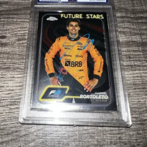 Gabriel Bortoleto Signed 2024 Topps Chrome Trading Card #28 F2 Future PSA/DNA
