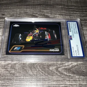 Isack Hadjar Signed 2024 Topps Chrome Trading Card #113 F1 Rookie PSA/DNA