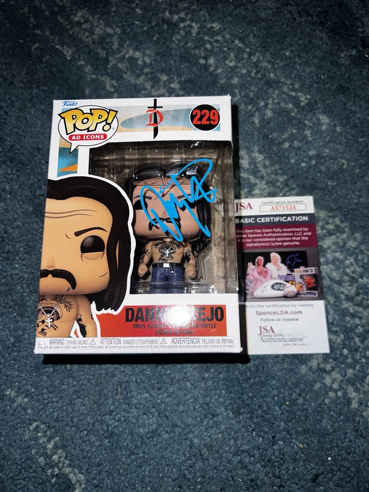 Danny Trejo Signed Official Danny Trejo Funko Pop Hollywood Legend