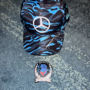 George Russell Signed Mercedes Racing Hat #63 F1 Racing Superstar Beckett