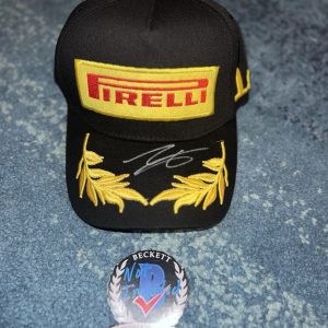 Isack Hadjar Signed Pirelli Podium Hat F1 Racing Bulls 2025 Rookie Beckett