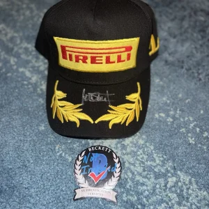 Jackie Stewart Signed Pirelli Podium Hat Formula 1 Racing Legend Beckett