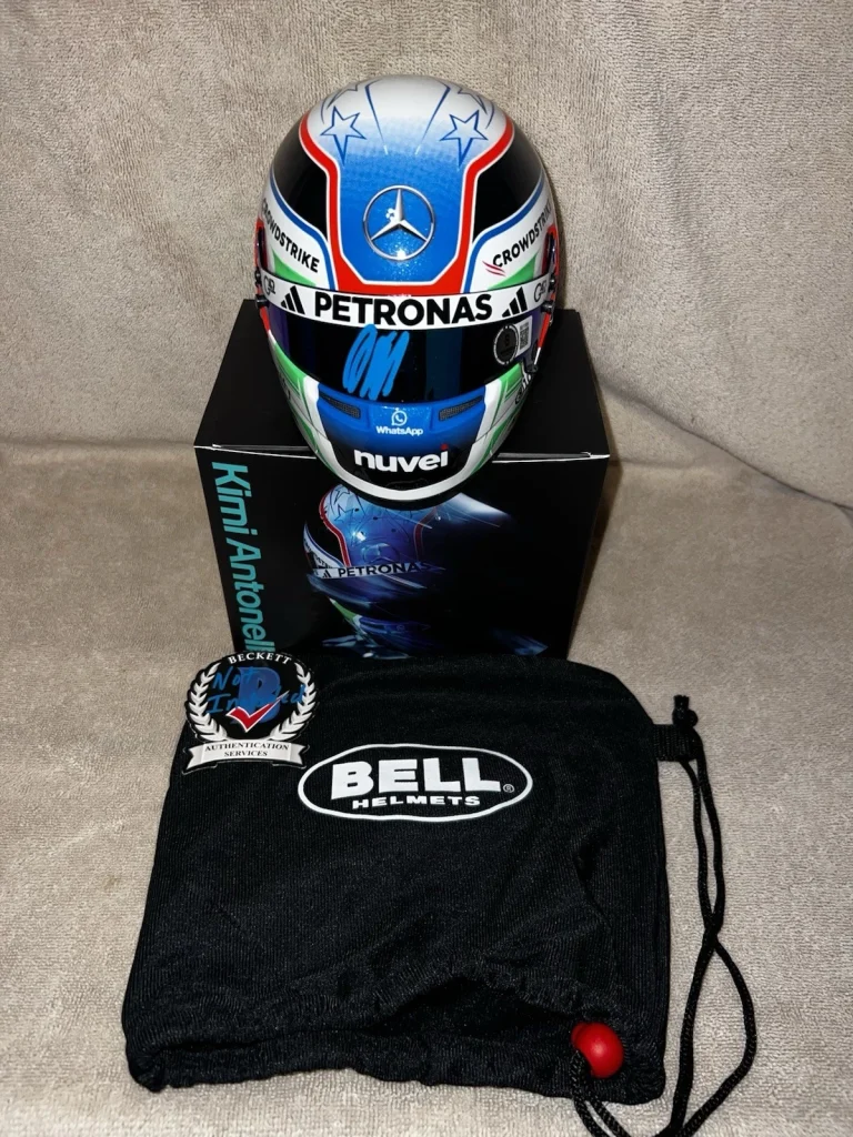 Andrea Kimi Antonelli Signed Official 1:2 Mini Helmet 2025 Season Rookie Beckett