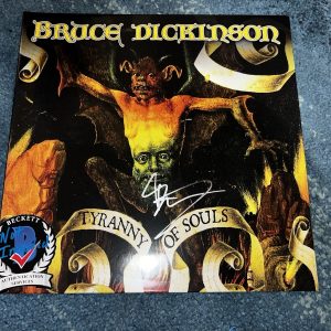 Bruce Dickinson Signed Tyranny Of Souls Vinyl Album Iron Maiden Legend Beckett