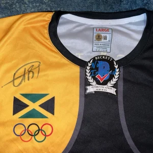 Usain Bolt Signed Puma Rio Olympics Jersey Jamaican Legend Superstar Beckett #2