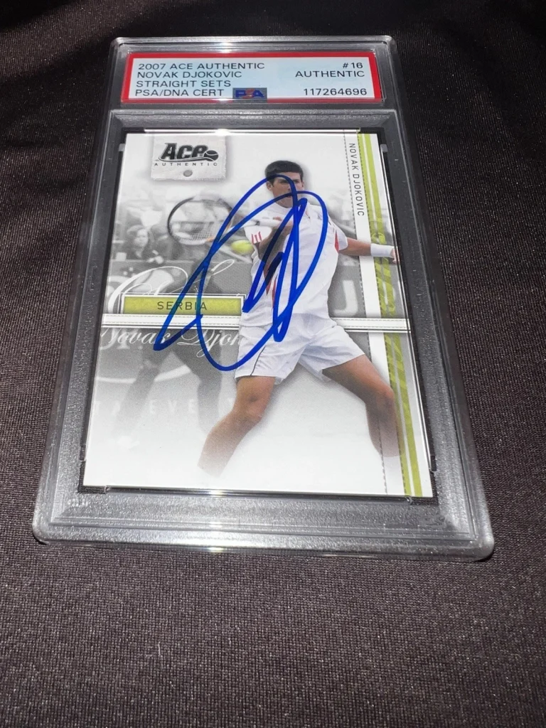Novak Djokovic Signed 2007 Ace Authentic Tennis Trading Card Rookie RC PSA/DNA